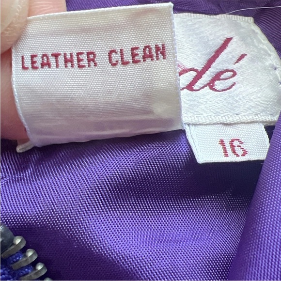 Vintage Onde Purple Suede Zip Dress Pockets 16 - Picture 15 of 16